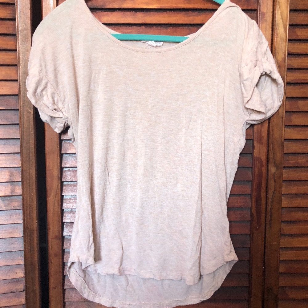 Plain tan tee shirt